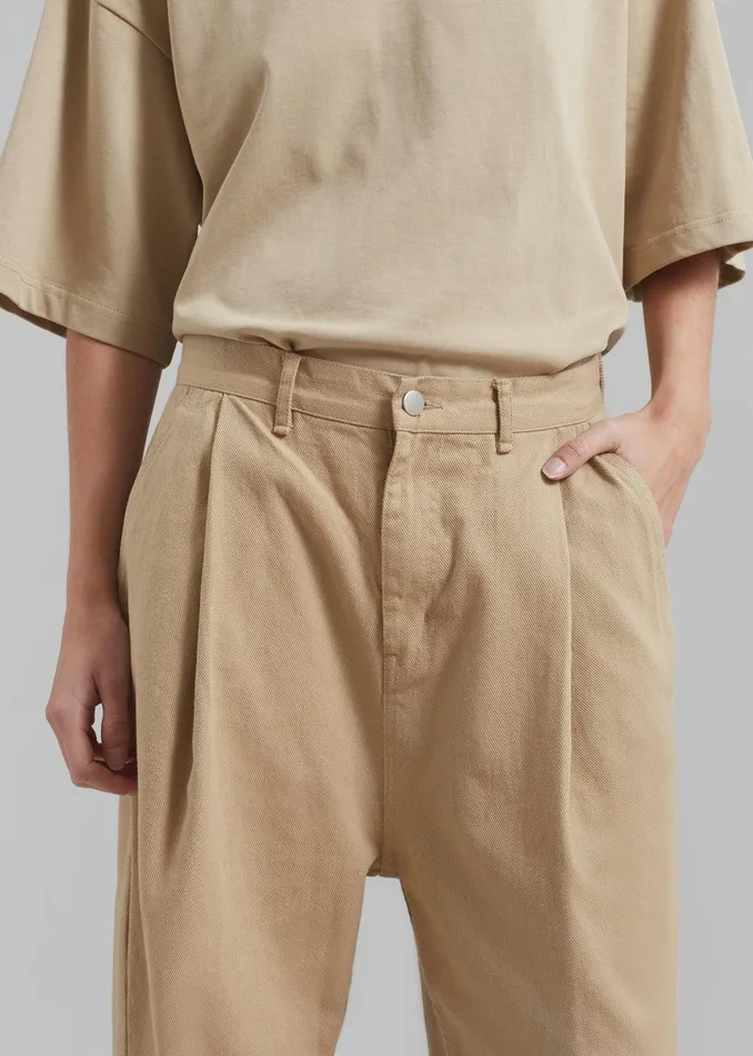Drew Denim Pants 8211 Beige WomenMen The Frankie Shop Clothing