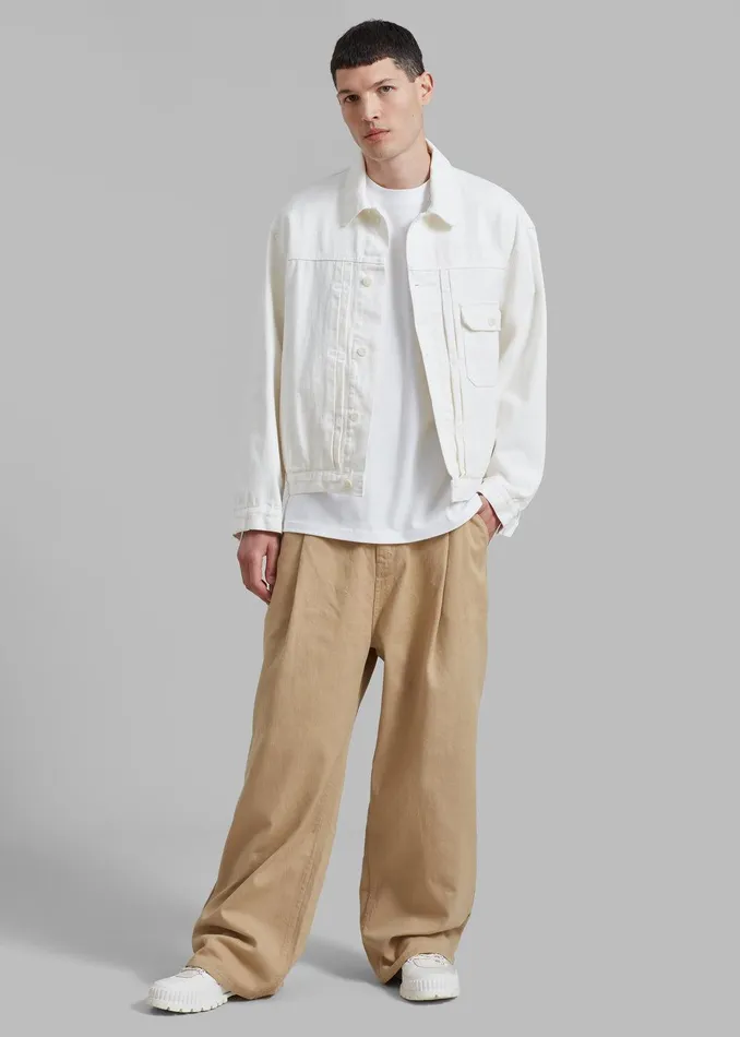 Drew Denim Pants 8211 Beige WomenMen The Frankie Shop Clothing