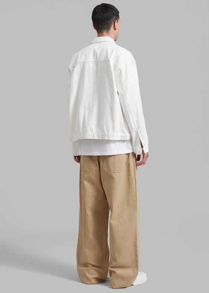 Drew Denim Pants 8211 Beige WomenMen The Frankie Shop Clothing