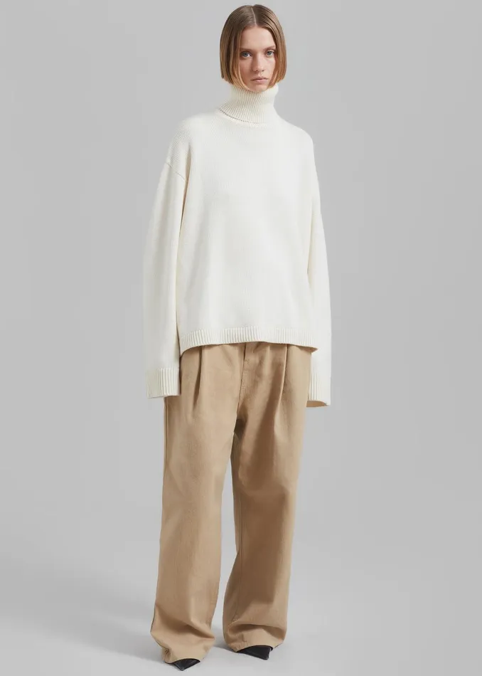 Drew Denim Pants 8211 Beige WomenMen The Frankie Shop Clothing