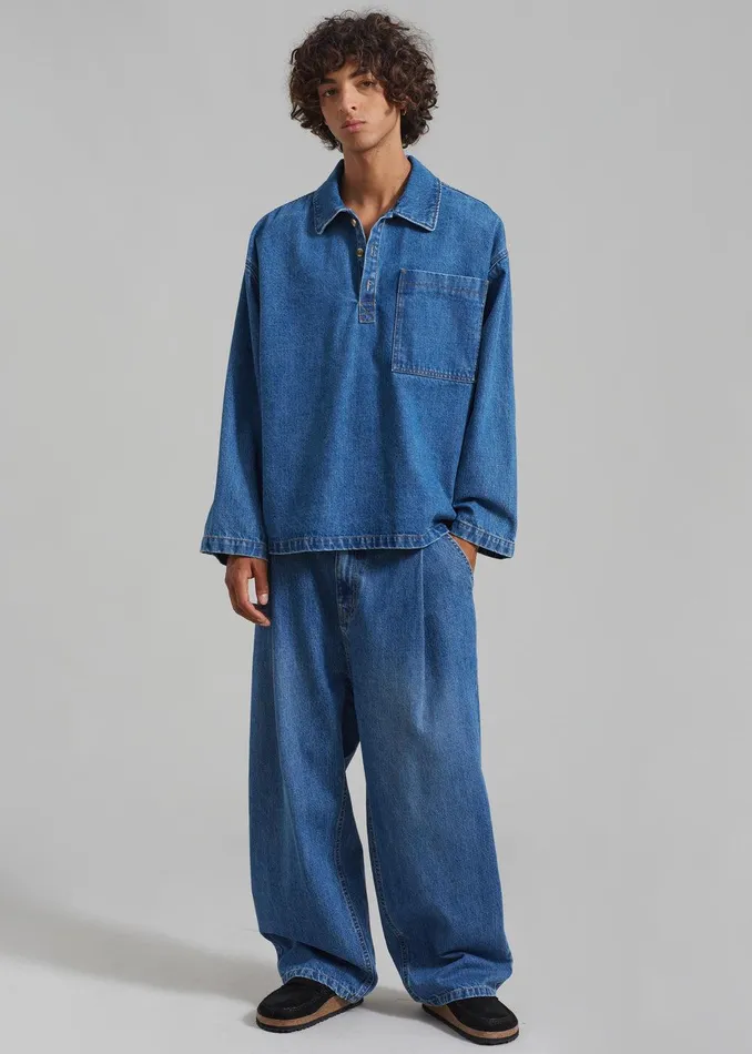 Drew Denim Pants 8211 Medium Wash Men The Frankie Shop Clothing