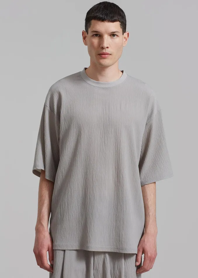 Eliott Crinkle Tee 8211 Grey Men The Frankie Shop Clothing