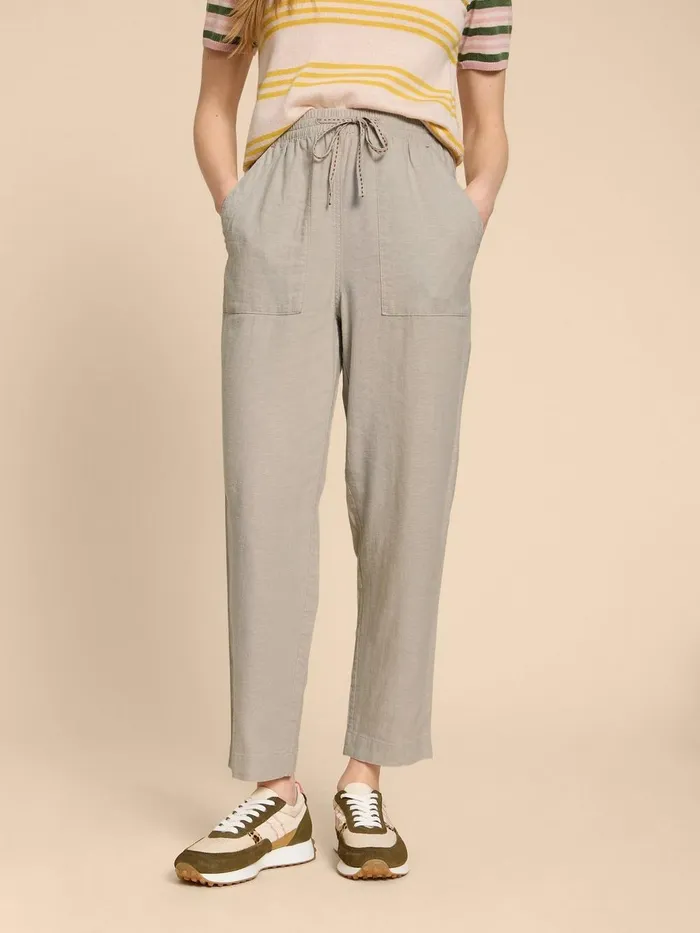Elle Linen Blend Trouser Light Natural Women White Stuff Trousers