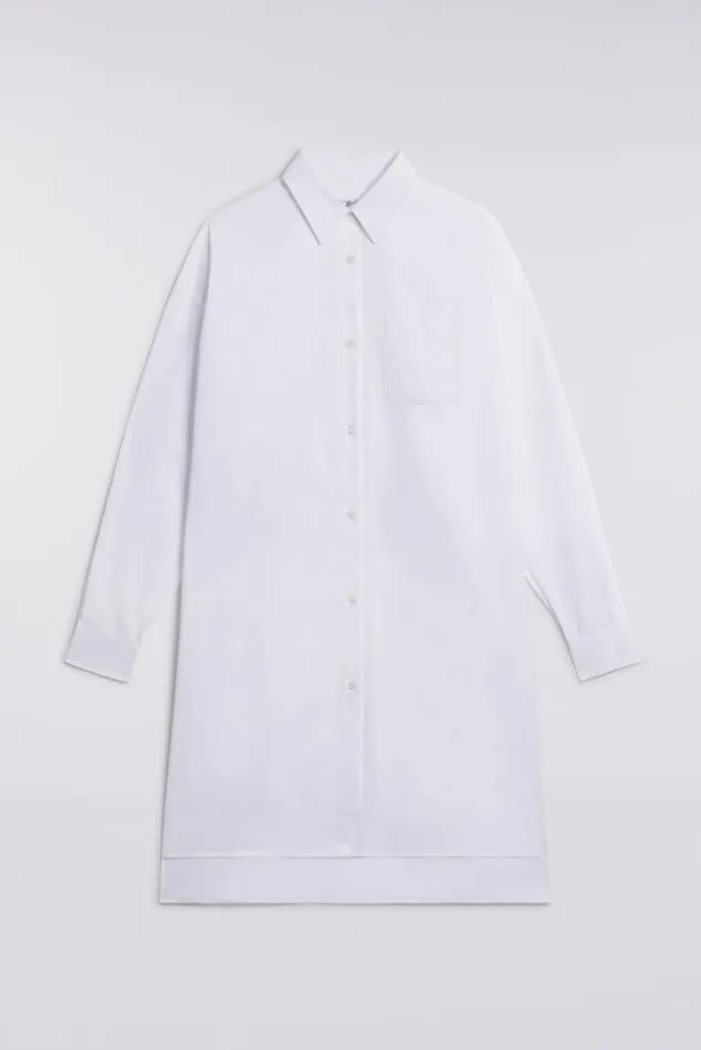 Embroidered Angels Midi Shirt Dress White White Women Fiorucci Embroidered Angels Midi Shirt Dress White White Women Fiorucci
