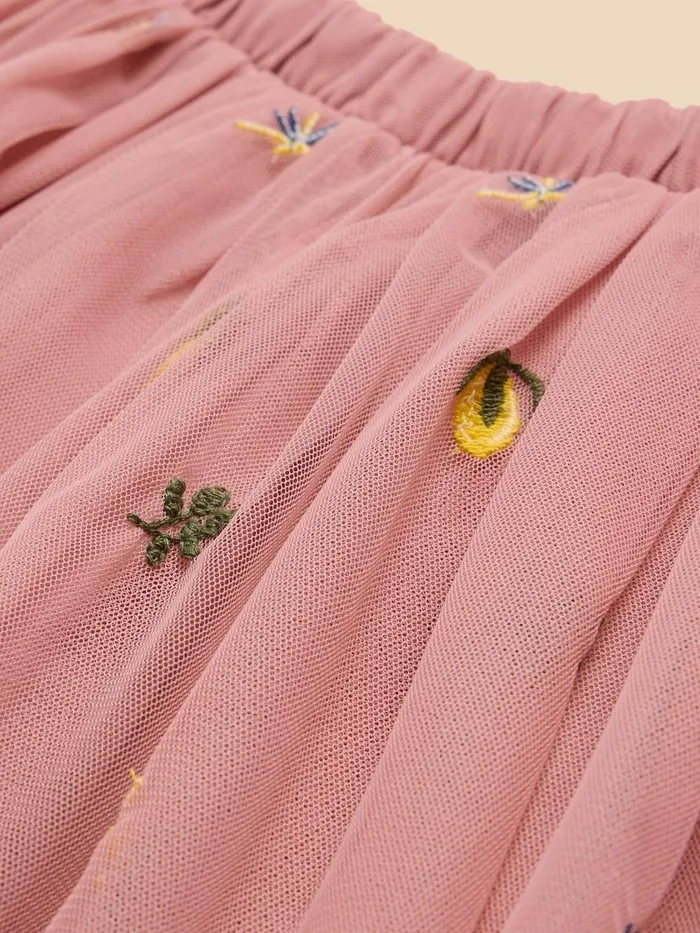 Embroidered Tuelle Skirt Light Pink Kids White Stuff Dresses and Skirts