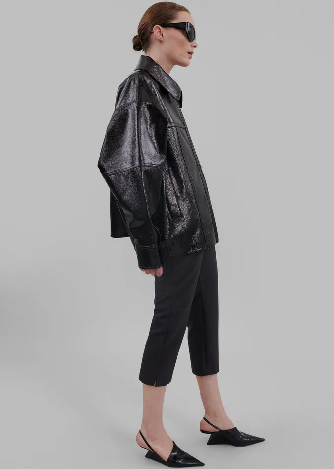Emersyn Capri Pants 8211 Black Women The Frankie Shop Clothing