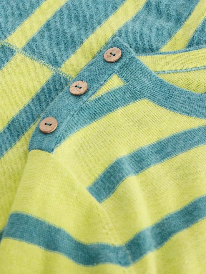 EMMA CREW NECK JUMPER Blue Multi Women White Stuff Knitwear EMMA CREW NECK JUMPER Blue Multi Women White Stuff Knitwear