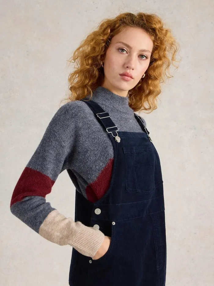 Emmie Organic Cord Pinafore Dark Navy Women White Stuff Dresses Emmie Organic Cord Pinafore Dark Navy Women White Stuff Dresses