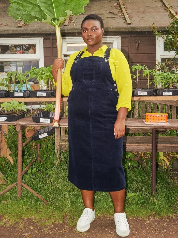 Emmie Organic Cord Pinafore Dark Navy Women White Stuff Dresses Emmie Organic Cord Pinafore Dark Navy Women White Stuff Dresses