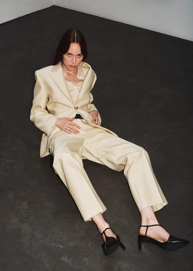 Emra Silk Trousers 8211 Pale Yellow Women The Frankie Shop Clothing