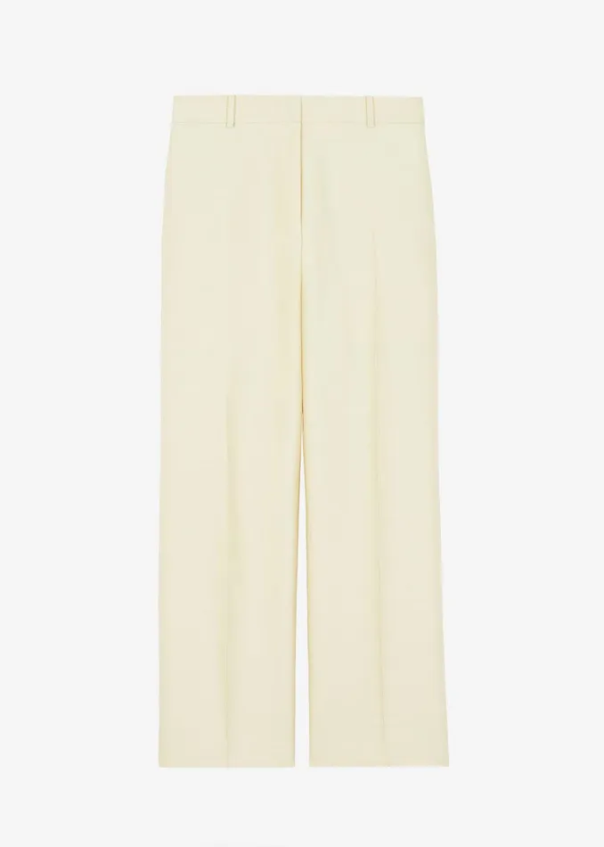 Emra Silk Trousers 8211 Pale Yellow Women The Frankie Shop Clothing