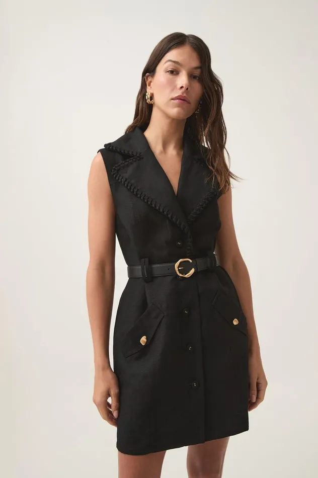 Encompass Utility Mini Dress Black Women Aje Dresses Encompass Utility Mini Dress Black Women Aje Dresses