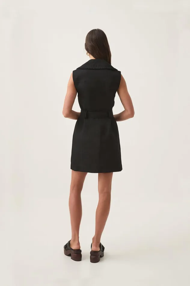 Encompass Utility Mini Dress Black Women Aje Dresses Encompass Utility Mini Dress Black Women Aje Dresses