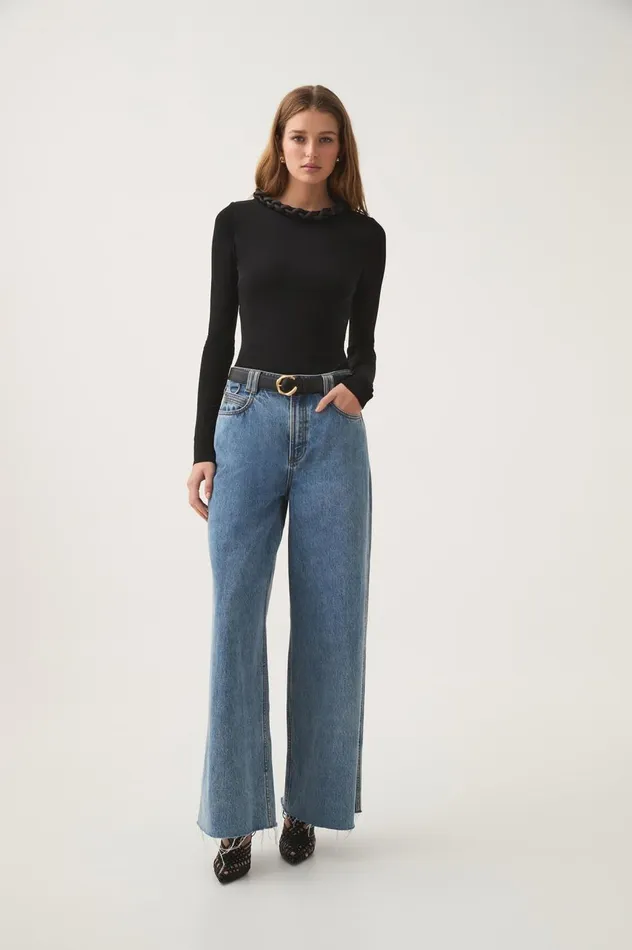 Entwined Open Back Knit Top Black Women Aje Tops Entwined Open Back Knit Top Black Women Aje Tops
