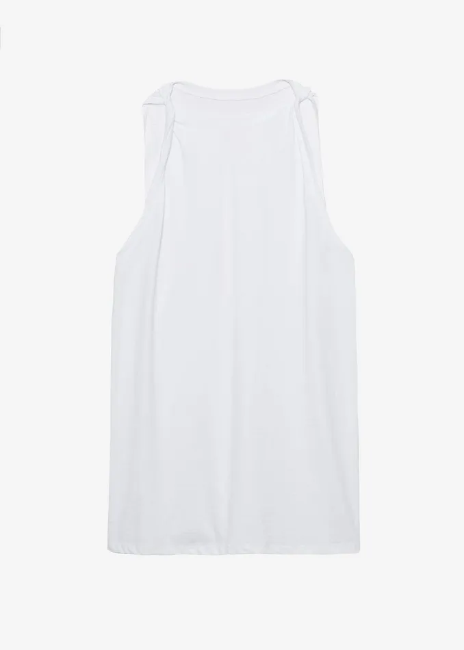 Erika Twisted Sleeve Tank 8211 White Women The Frankie Shop Clothing