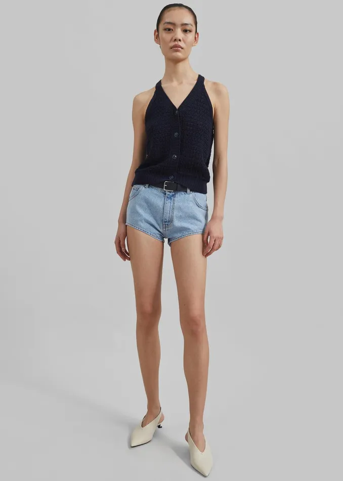 Erinne Denim Hot Pants 8211 Worn Wash Women The Frankie Shop Clothing