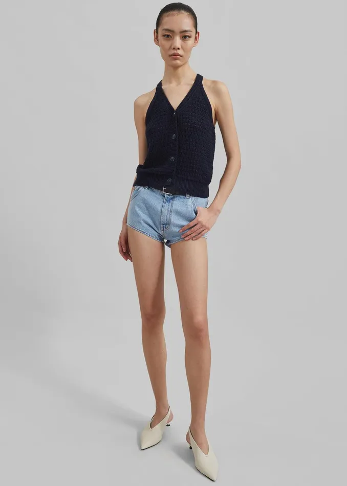 Erinne Denim Hot Pants 8211 Worn Wash Women The Frankie Shop Clothing