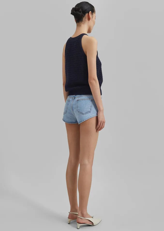 Erinne Denim Hot Pants 8211 Worn Wash Women The Frankie Shop Clothing