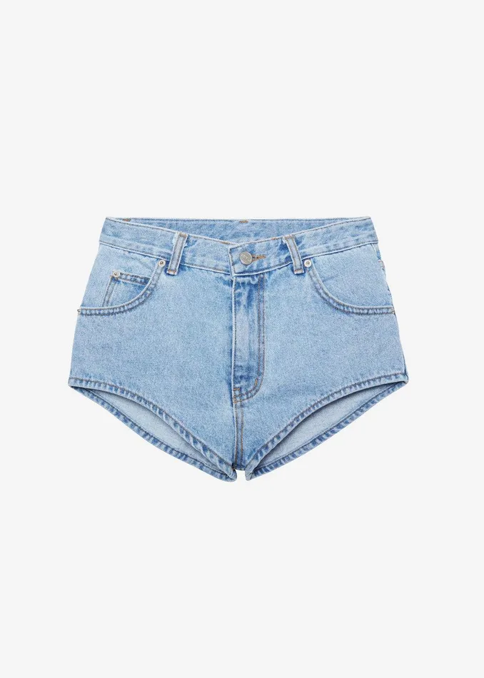 Erinne Denim Hot Pants 8211 Worn Wash Women The Frankie Shop Clothing
