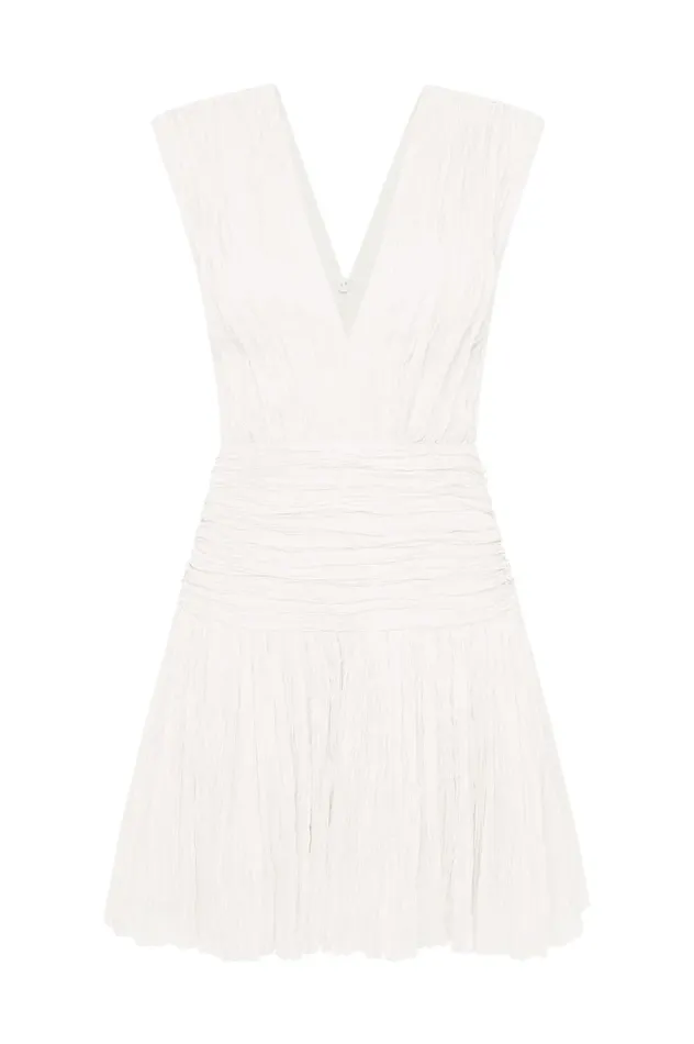 Escapist Mini Dress Ivory Women Aje Dresses Escapist Mini Dress Ivory Women Aje Dresses