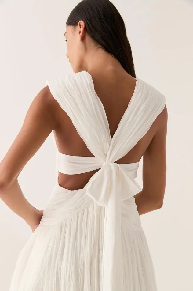 Escapist Mini Dress Ivory Women Aje Dresses Escapist Mini Dress Ivory Women Aje Dresses