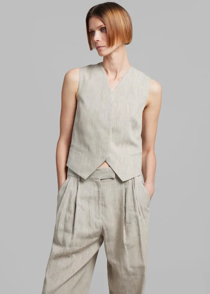 Esse Studios Bode Waistcoat 8211 Asha Linen Women The Frankie Shop Clothing