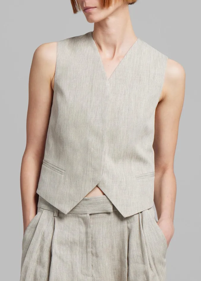 Esse Studios Bode Waistcoat 8211 Asha Linen Women The Frankie Shop Clothing
