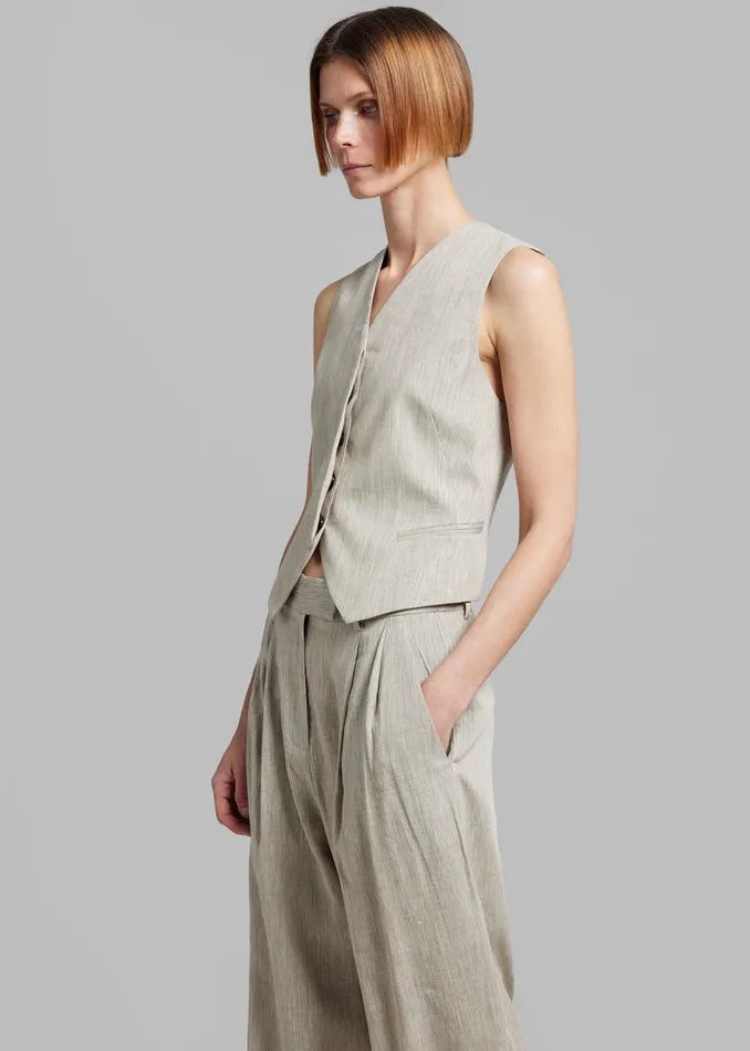 Esse Studios Bode Waistcoat 8211 Asha Linen Women The Frankie Shop Clothing