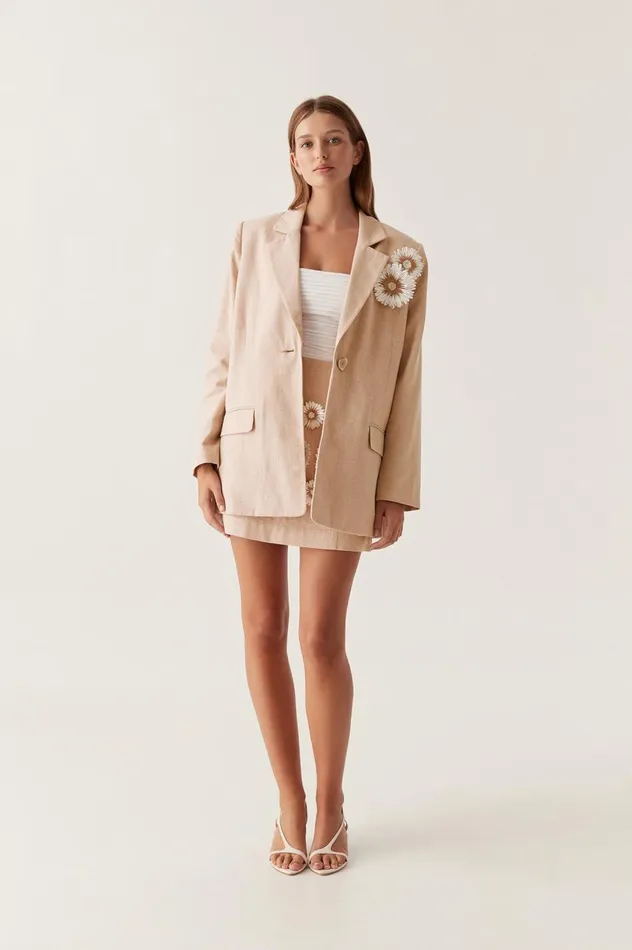 Evoke Tailored Jacket Ivorynatural Women Aje Blazers Jackets and Coats
