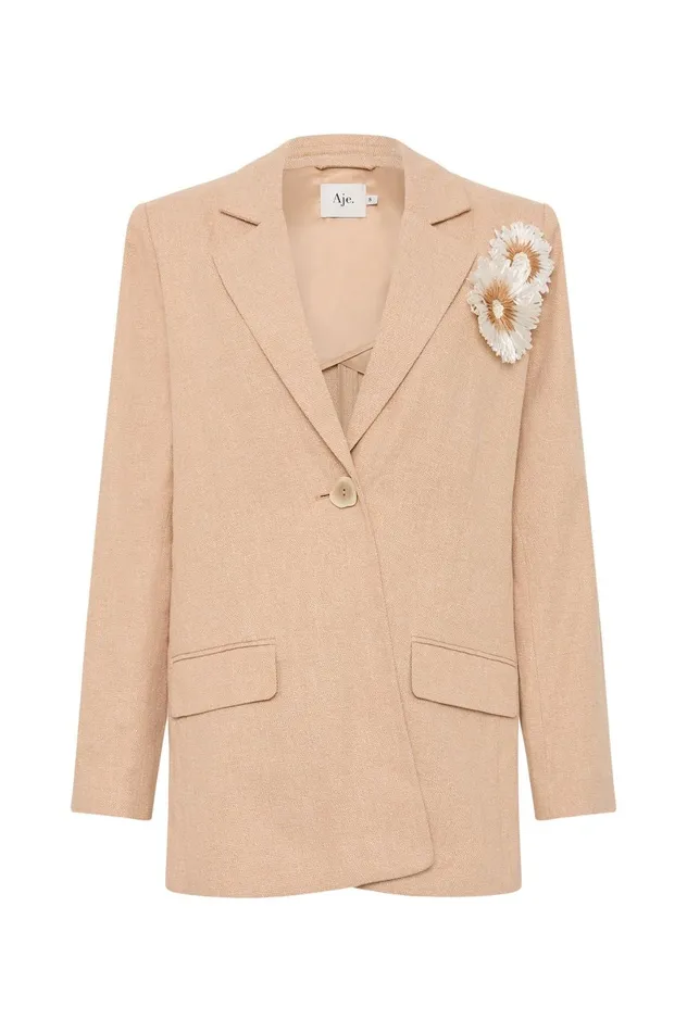 Evoke Tailored Jacket Ivorynatural Women Aje Blazers Jackets and Coats Evoke Tailored Jacket Ivorynatural Women Aje Blazers Jackets and Coats
