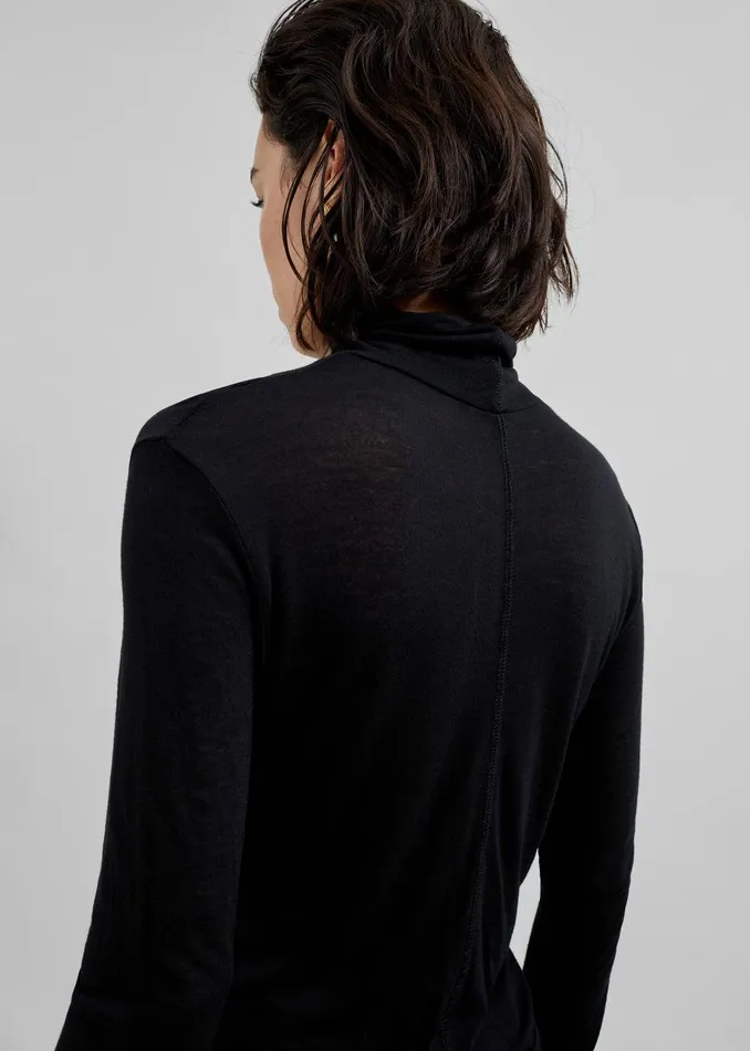 Evren Sheer Turtleneck 8211 Black Women The Frankie Shop Clothing