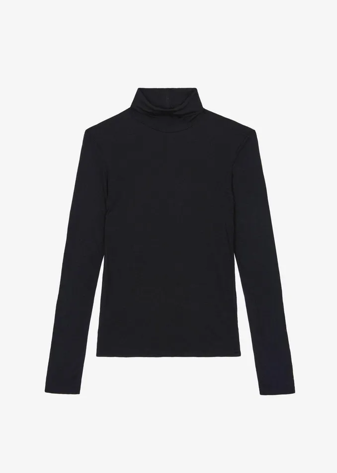 Evren Sheer Turtleneck 8211 Black Women The Frankie Shop Clothing