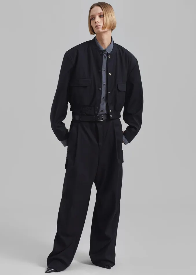 Flint Cargo Pants 8211 Black WomenMen The Frankie Shop Clothing