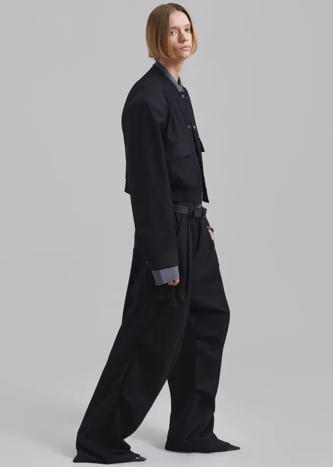 Flint Cargo Pants 8211 Black WomenMen The Frankie Shop Clothing