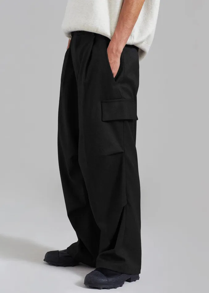 Flint Cargo Pants 8211 Black WomenMen The Frankie Shop Clothing