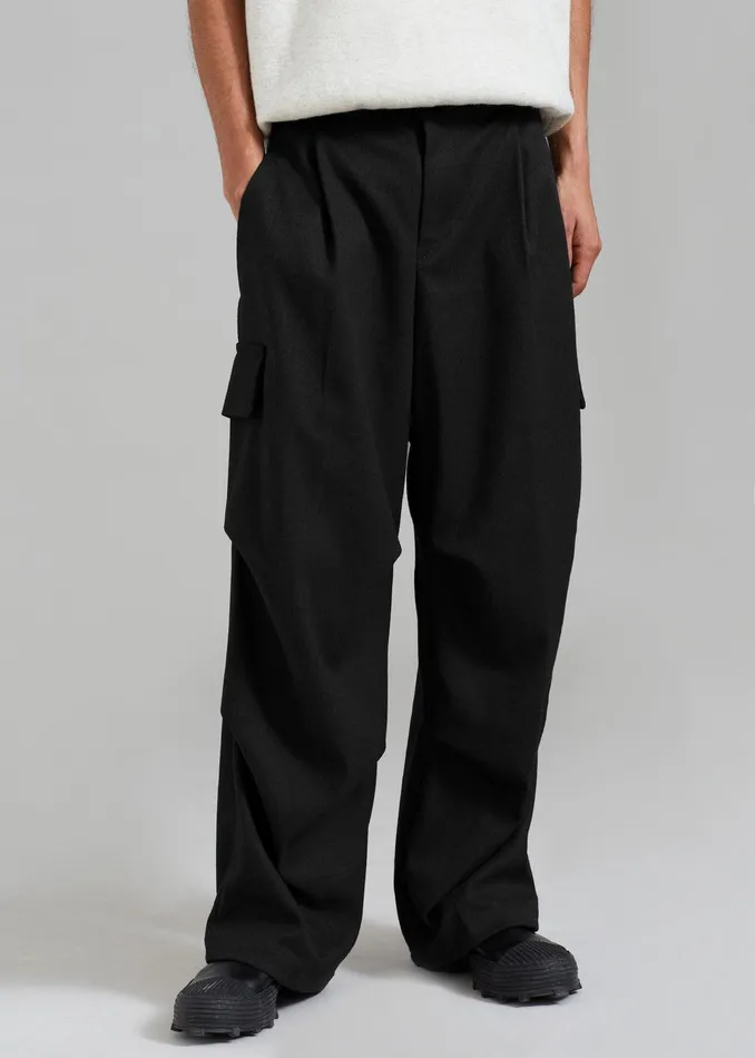 Flint Cargo Pants 8211 Black WomenMen The Frankie Shop Clothing