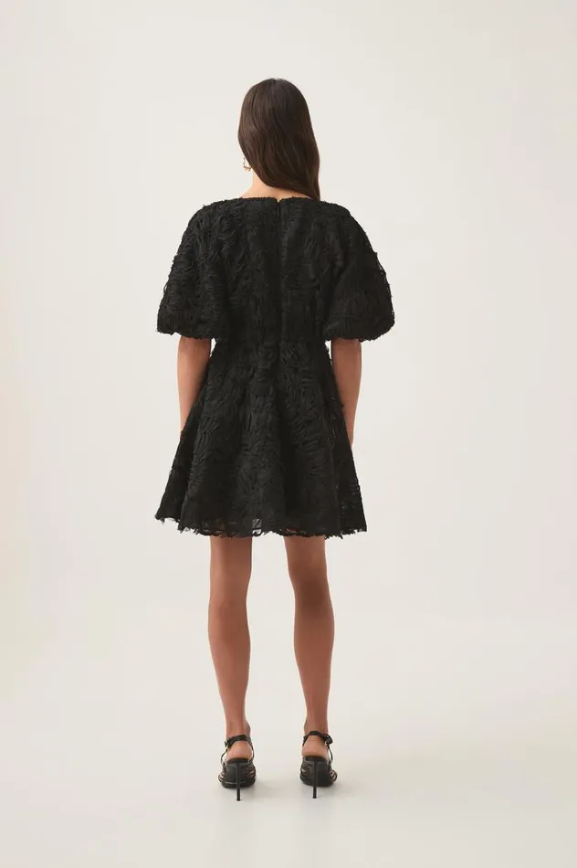 Florential Mini Swing Dress Black Women Aje Dresses Florential Mini Swing Dress Black Women Aje Dresses