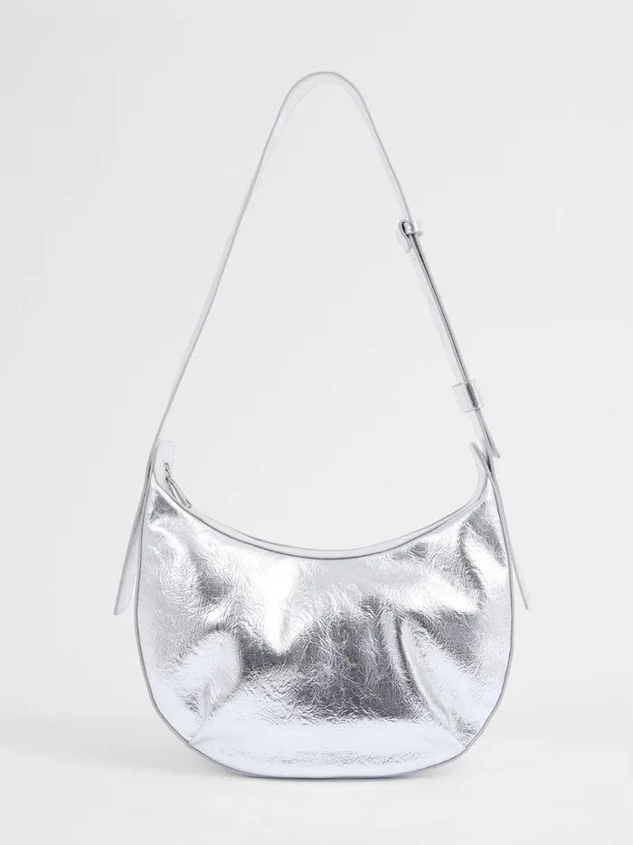 French Connection Bags and Purses Woman Large Cross Body Bag Metallic Silver