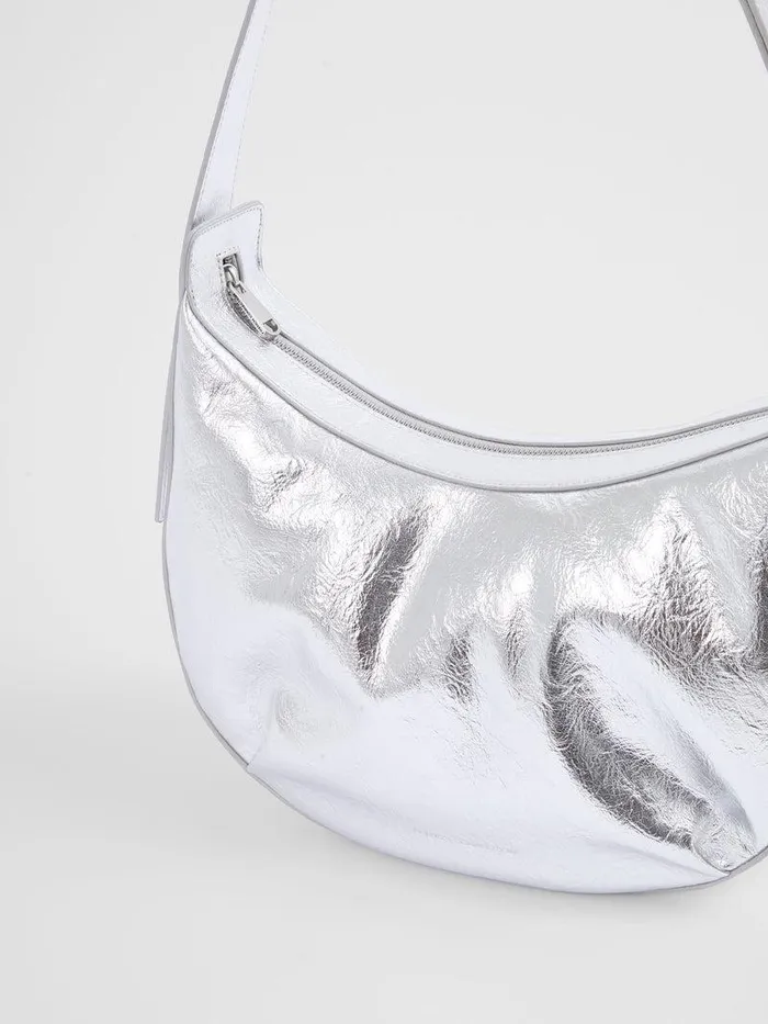 French Connection Bags and Purses Woman Large Cross Body Bag Metallic Silver