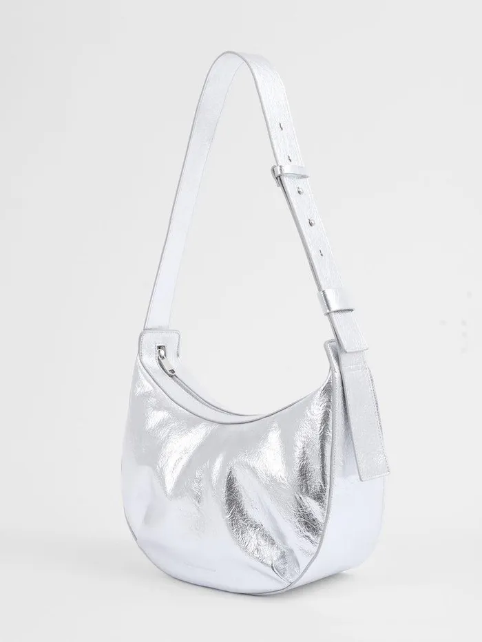 French Connection Bags and Purses Woman Large Cross Body Bag Metallic Silver