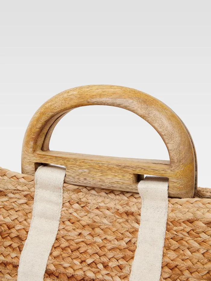 French Connection Bags and Purses Woman Raffia Basket Bag White