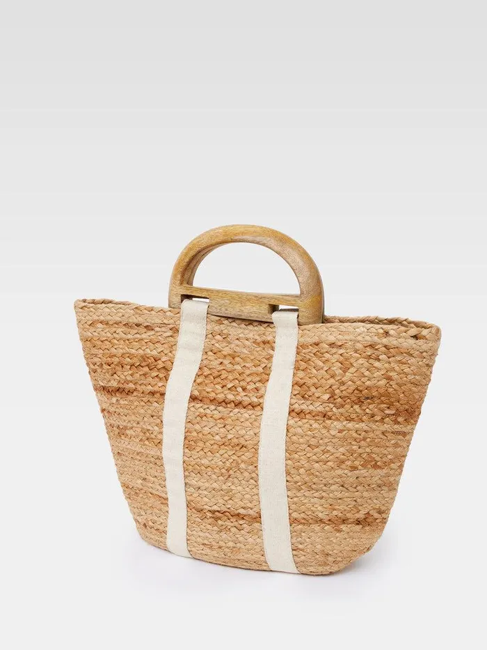 French Connection Bags and Purses Woman Raffia Basket Bag White