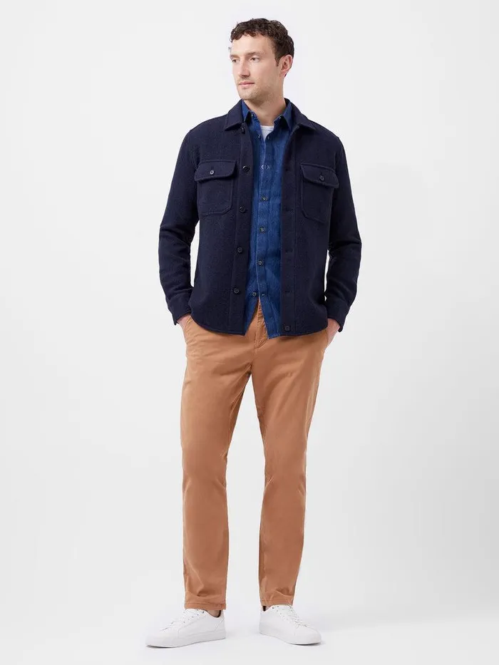 French Connection Coats and Jackets Man Brushed Overshirt Marine