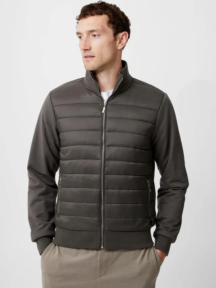 French Connection Coats and Jackets Man Hybrid Bomber Jacket Hunter Green