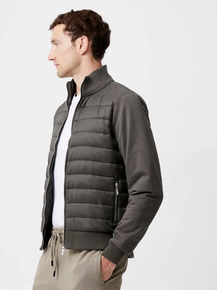 French Connection Coats and Jackets Man Hybrid Bomber Jacket Hunter Green