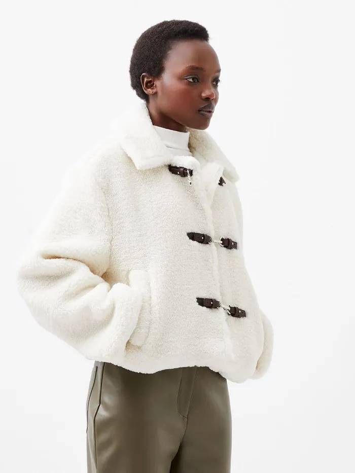French Connection Coats and Jackets Woman Alex Faux Fur Jacket Classic Cream