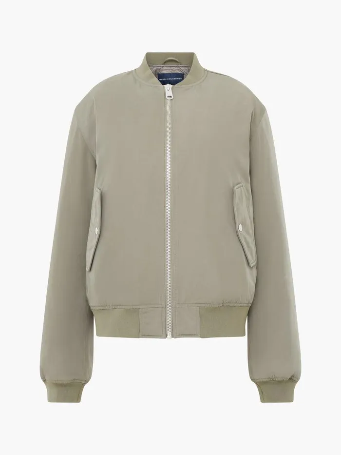 French Connection Coats and Jackets Woman Behati Bomber Jacket Dusted Khaki