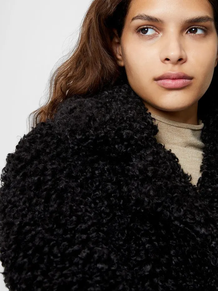 French Connection Coats and Jackets Woman Boucle Peak Lapel Coat Black