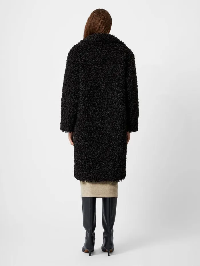 French Connection Coats and Jackets Woman Boucle Peak Lapel Coat Black