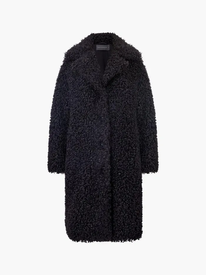 French Connection Coats and Jackets Woman Boucle Peak Lapel Coat Black